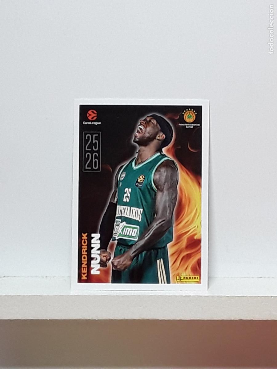 Sammelleidenschaft Sport: EUROLIGA 2025 2026 EUROLEAGUE 25 26 CROMO PANINI BALONCESTO N 17 PANATHINAIKOS KENDRICK NUNN