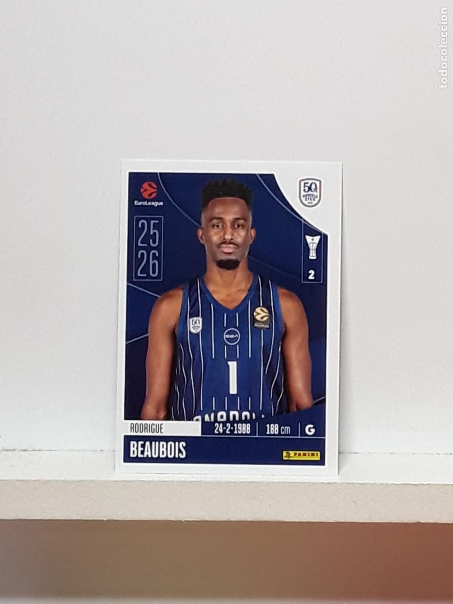 Collezionismo sportivo: EUROLIGA 2025 2026 EUROLEAGUE 25 26 CROMO PANINI BALONCESTO N 47 ANADOLU EFES RODRIGUE BEAUBOIS