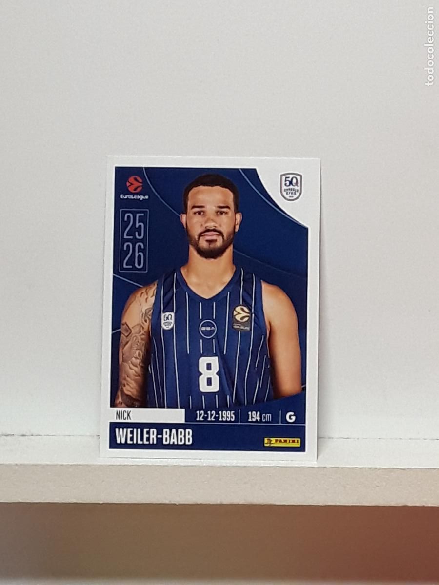 Collezionismo sportivo: EUROLIGA 2025 2026 EUROLEAGUE 25 26 CROMO PANINI BALONCESTO N 50 ANADOLU EFES NICK WEILER-BABB