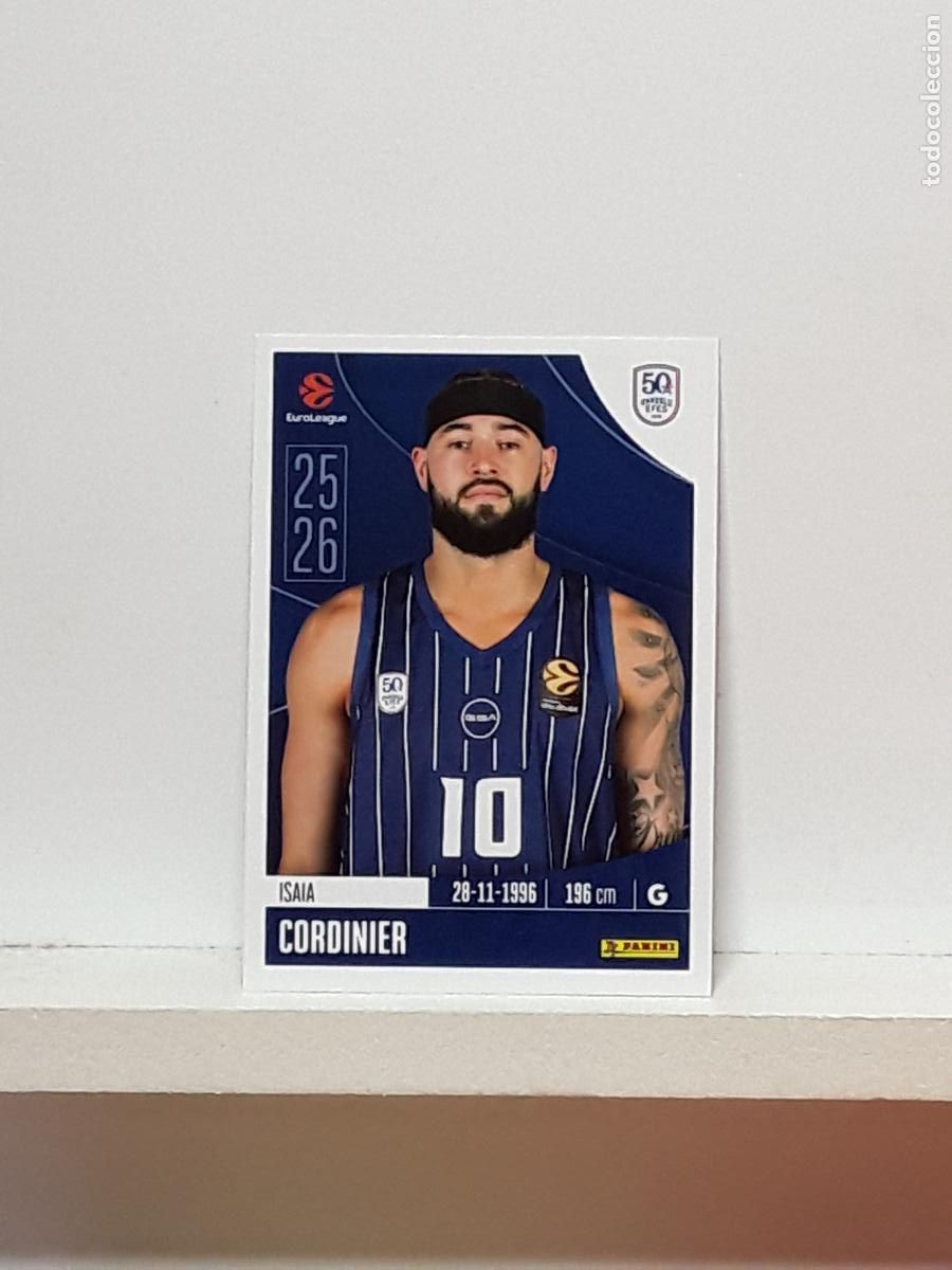 Coleccionismo deportivo: EUROLIGA 2025 2026 EUROLEAGUE 25 26 CROMO PANINI BALONCESTO N 51 ANADOLU EFES ISAIA CORDINIER
