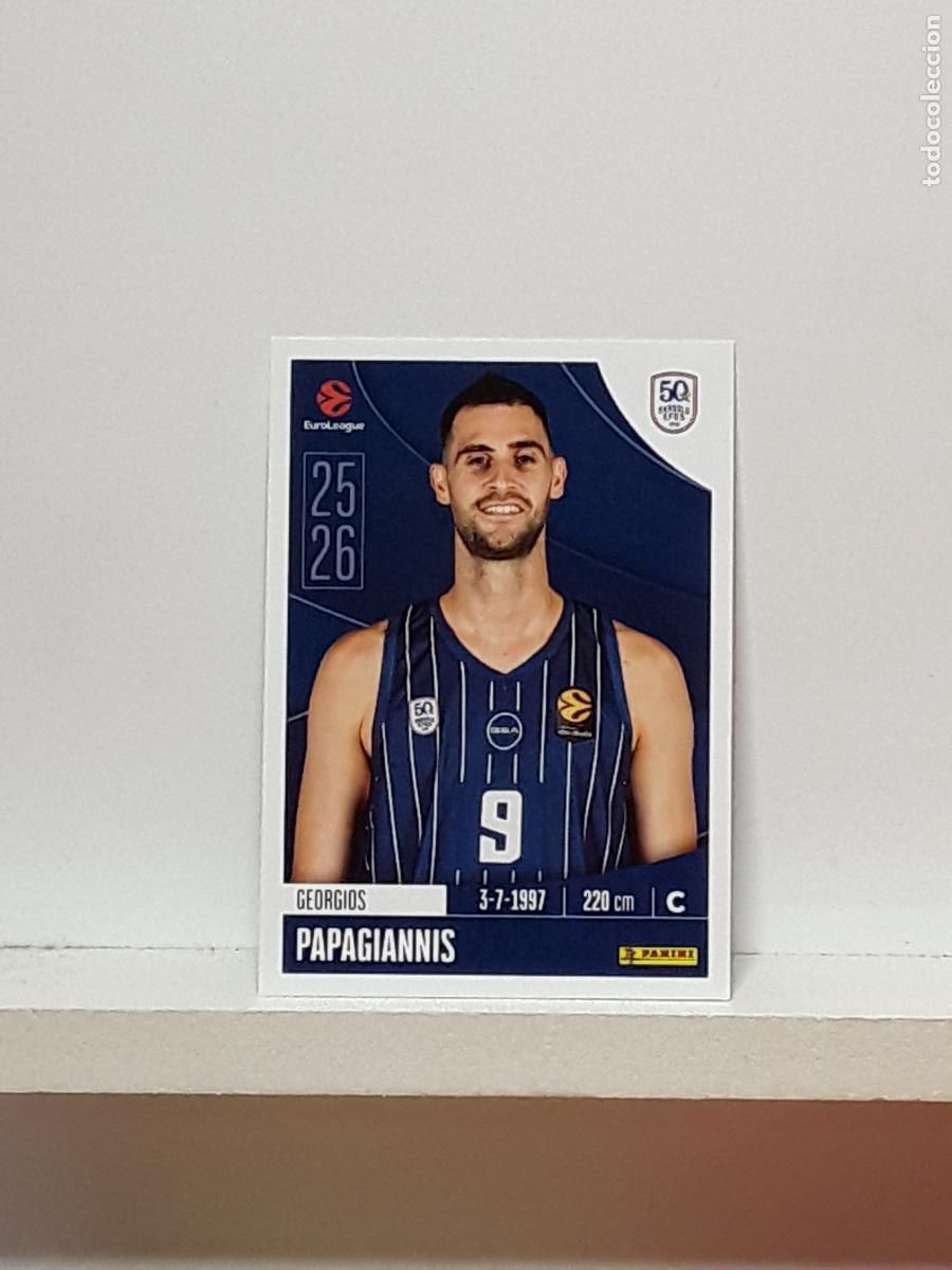 Collezionismo sportivo: EUROLIGA 2025 2026 EUROLEAGUE 25 26 CROMO PANINI BALONCESTO N 57 ANADOLU EFES GEORGIOS PAPAGIANNIS