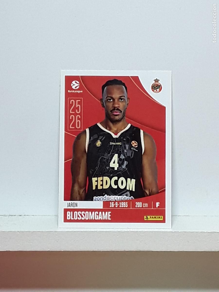 Sammelleidenschaft Sport: EUROLIGA 2025 2026 EUROLEAGUE 25 26 CROMO PANINI BALONCESTO N 69 MONACO JARON BLOSSOMGAME