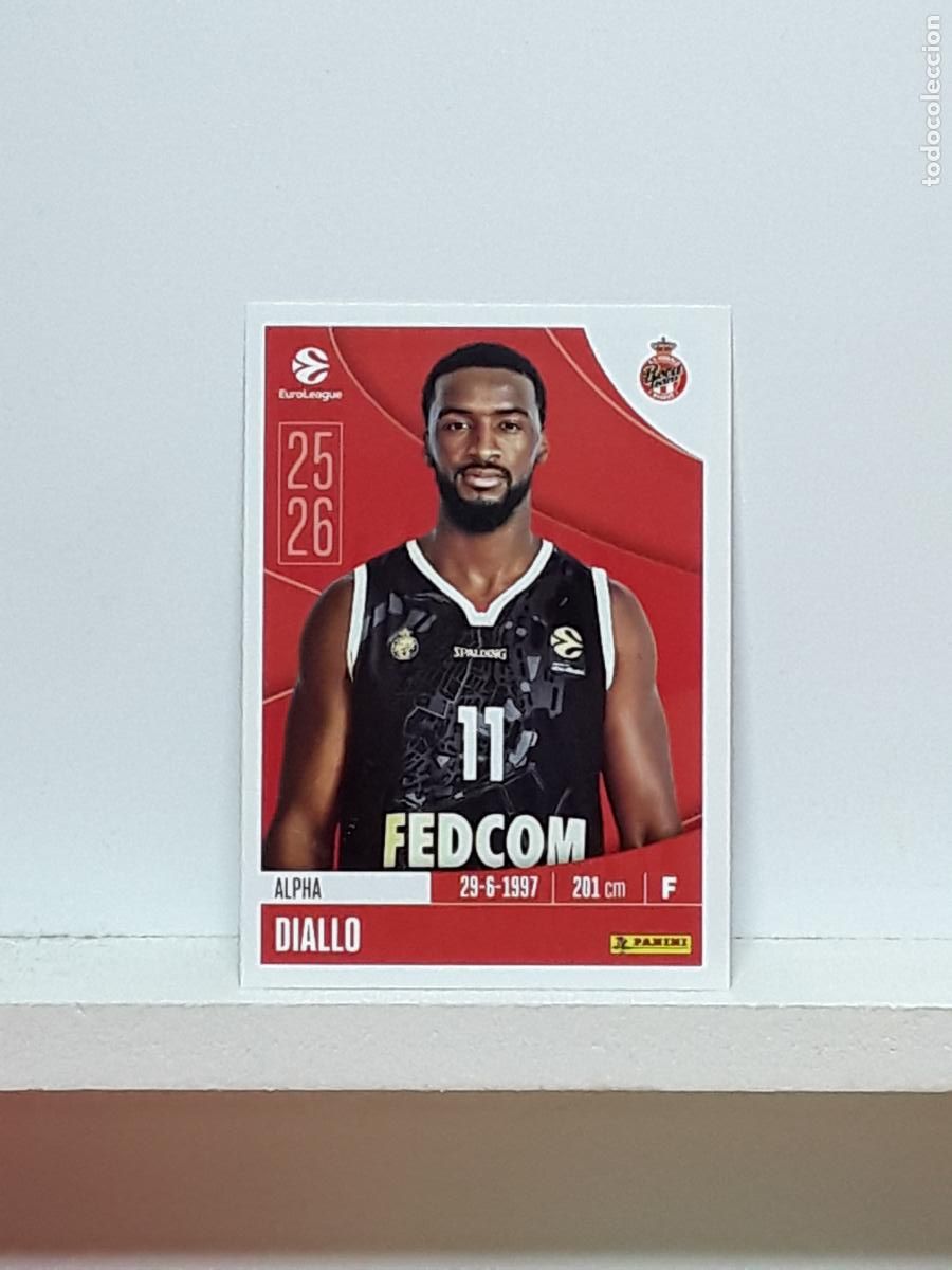 Sammelleidenschaft Sport: EUROLIGA 2025 2026 EUROLEAGUE 25 26 CROMO PANINI BALONCESTO N 70 MONACO ALPHA DIALLO