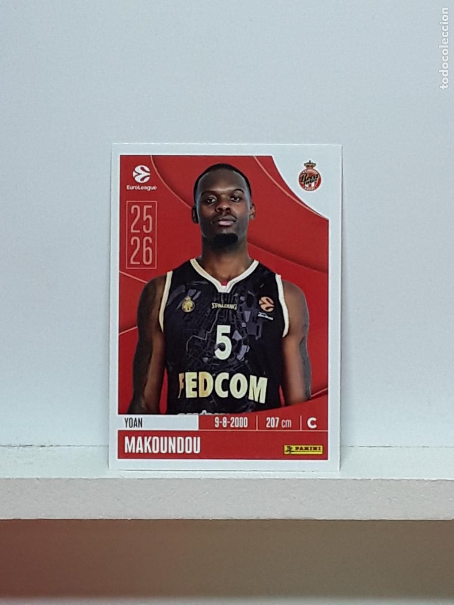 Sammelleidenschaft Sport: EUROLIGA 2025 2026 EUROLEAGUE 25 26 CROMO PANINI BALONCESTO N 72 MONACO YOAN MAKOUNDOU
