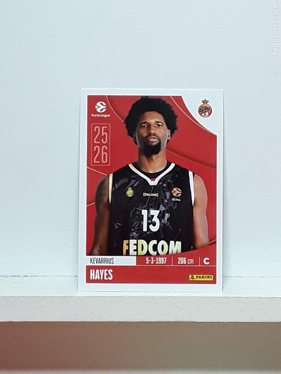 Sammelleidenschaft Sport: EUROLIGA 2025 2026 EUROLEAGUE 25 26 CROMO PANINI BALONCESTO N 74 MONACO KEVARRIUS HAYES