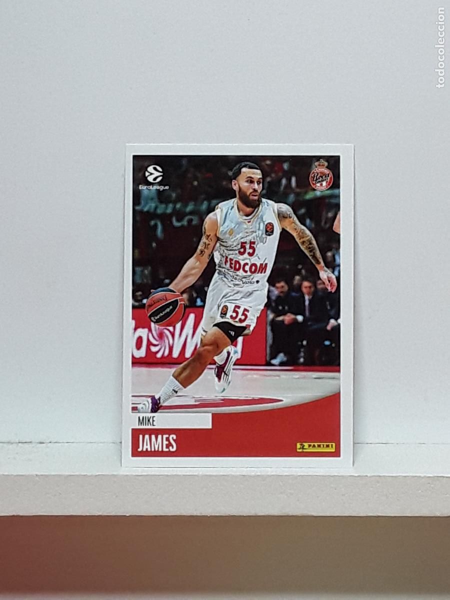 Sammelleidenschaft Sport: EUROLIGA 2025 2026 EUROLEAGUE 25 26 CROMO PANINI BALONCESTO N 76 MONACO MIKE JAMES