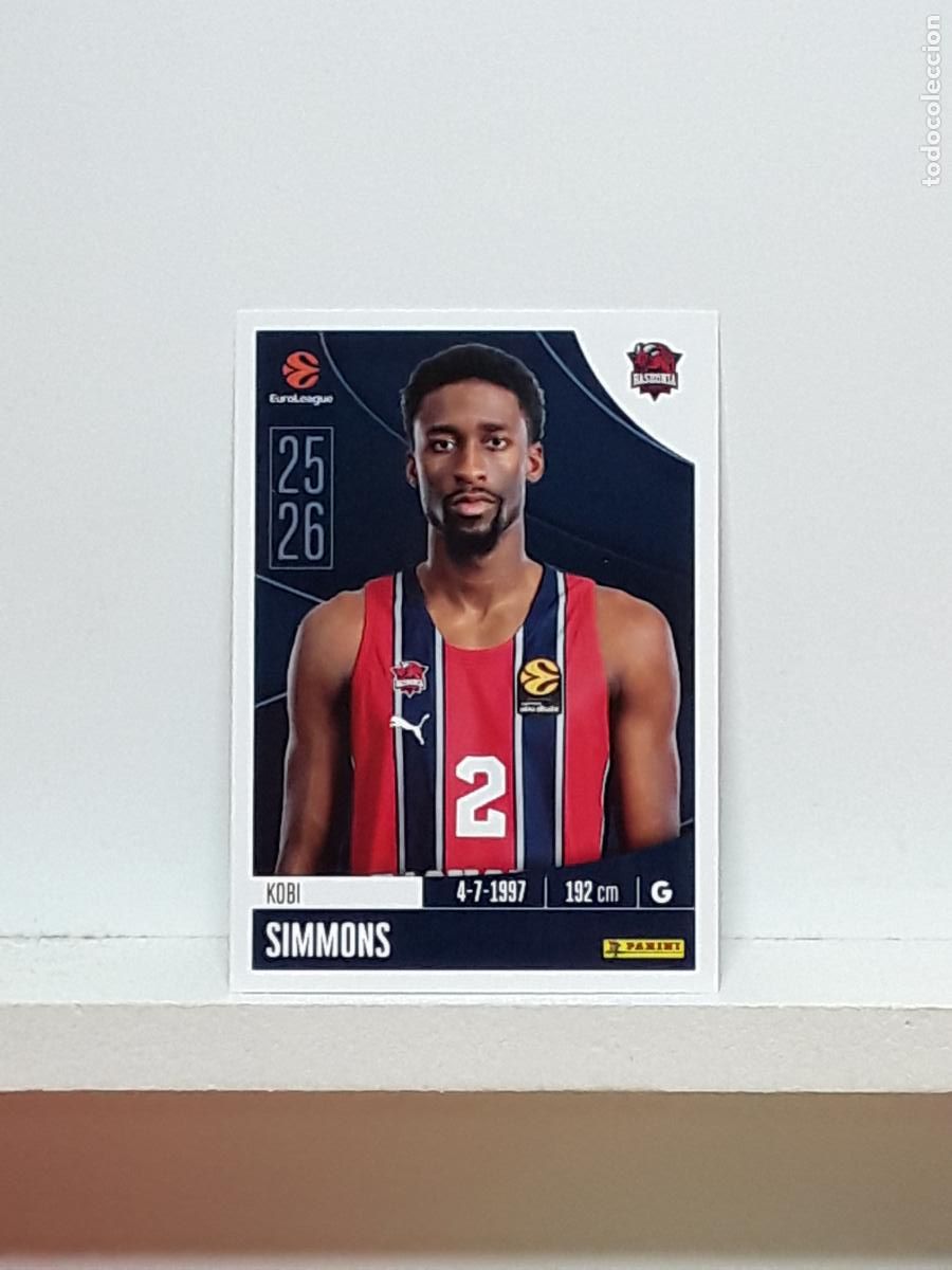 Sammelleidenschaft Sport: EUROLIGA 2025 2026 EUROLEAGUE 25 26 CROMO PANINI BALONCESTO N 81 BASKONIA KOBI SIMMONS