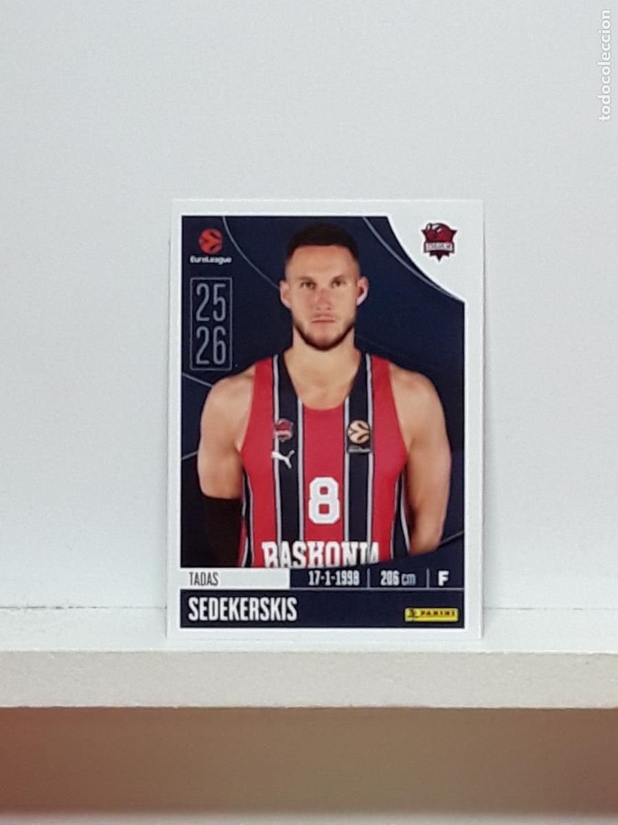 Sammelleidenschaft Sport: EUROLIGA 2025 2026 EUROLEAGUE 25 26 CROMO PANINI BALONCESTO N 88 BASKONIA TADAS SEDEKERSKIS