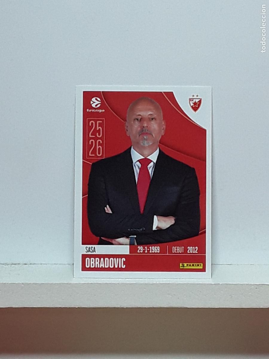 Sammelleidenschaft Sport: EUROLIGA 2025 2026 EUROLEAGUE 25 26 CROMO PANINI BALONCESTO N 96 ESTRELLA ROJA SASA OBRADOVIC