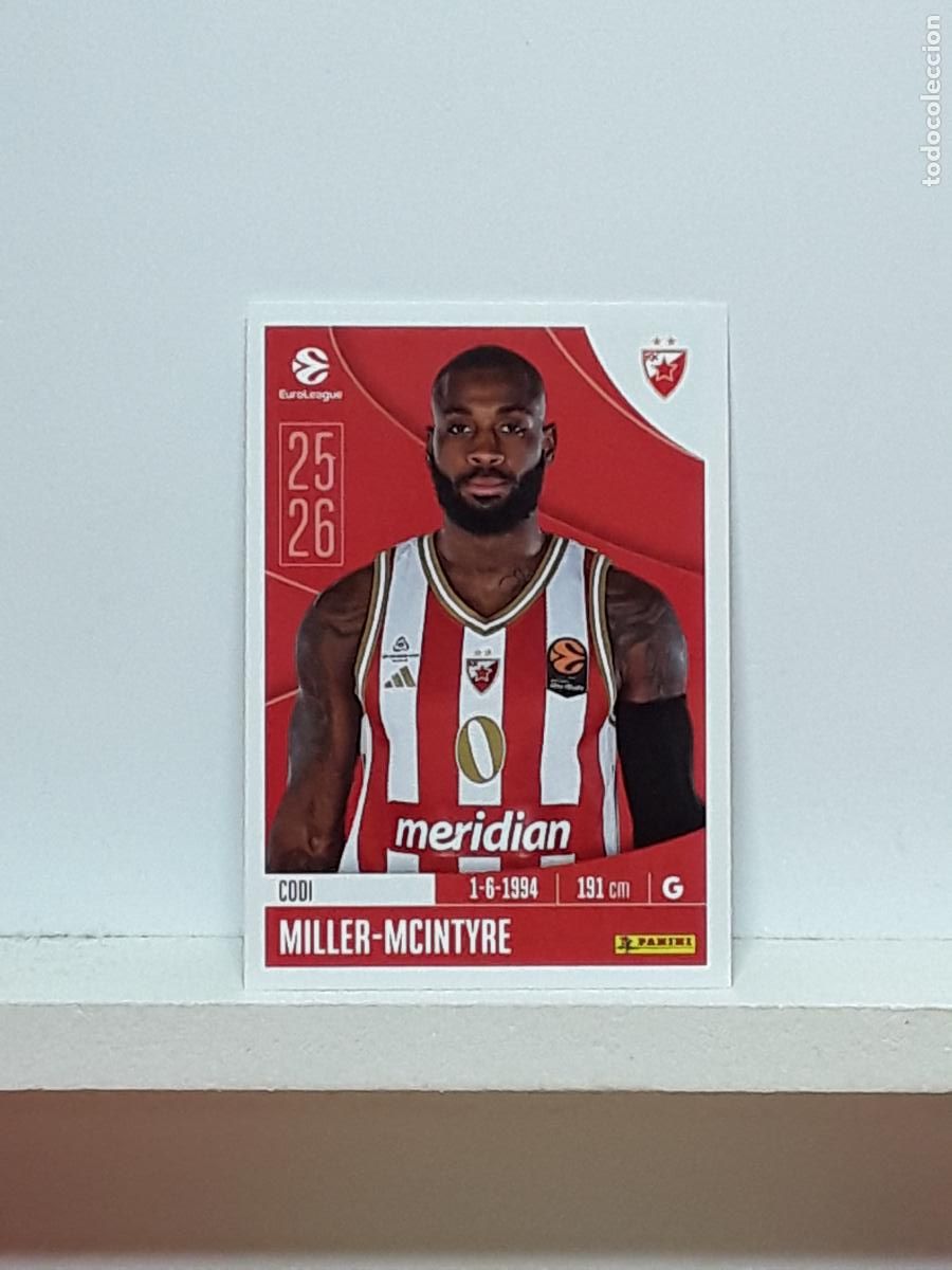 Sammelleidenschaft Sport: EUROLIGA 2025 2026 EUROLEAGUE 25 26 CROMO PANINI BALONCESTO N 97 ESTRELLA ROJA CODI MILLER-MCINTYRE
