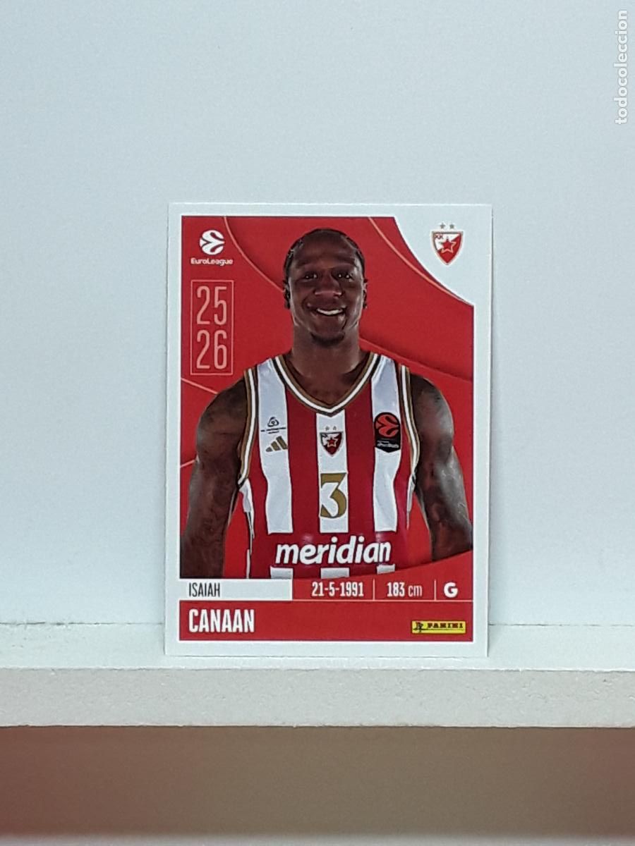 Sammelleidenschaft Sport: EUROLIGA 2025 2026 EUROLEAGUE 25 26 CROMO PANINI BALONCESTO N 98 ESTRELLA ROJA ISAIAH CANAAN