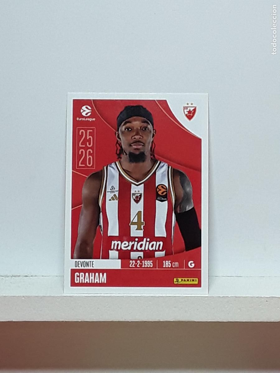 Sammelleidenschaft Sport: EUROLIGA 2025 2026 EUROLEAGUE 25 26 CROMO PANINI BALONCESTO N 99 ESTRELLA ROJA DEVONTE GRAHAM