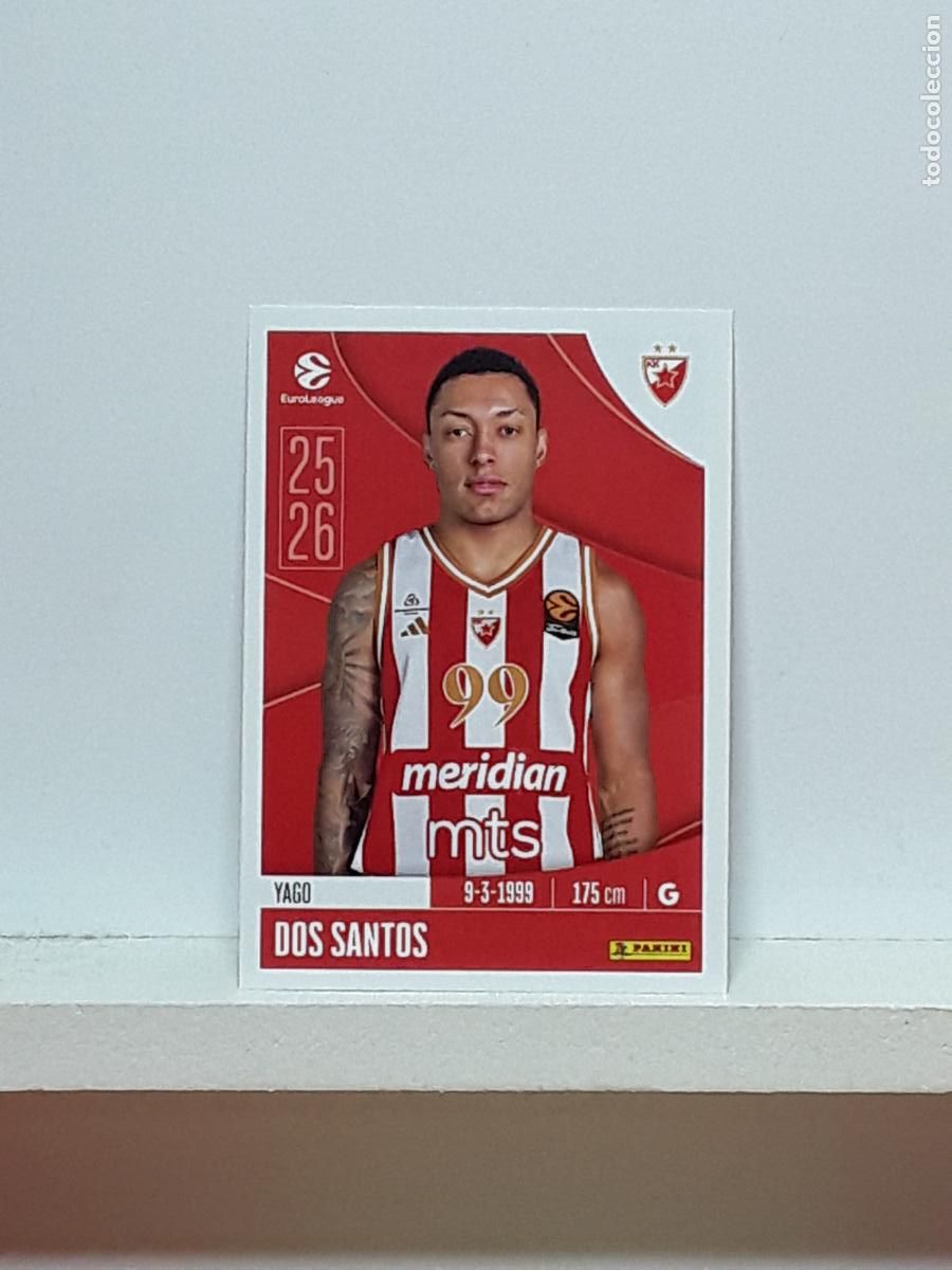 Sammelleidenschaft Sport: EUROLIGA 2025 2026 EUROLEAGUE 25 26 CROMO PANINI BALONCESTO N 101 ESTRELLA ROJA YAGO DOS SANTOS