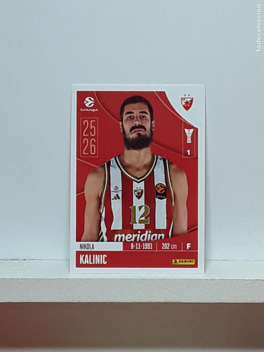 Coleccionismo deportivo: EUROLIGA 2025 2026 EUROLEAGUE 25 26 CROMO PANINI BALONCESTO N 103 ESTRELLA ROJA NIKOLA KALINIC