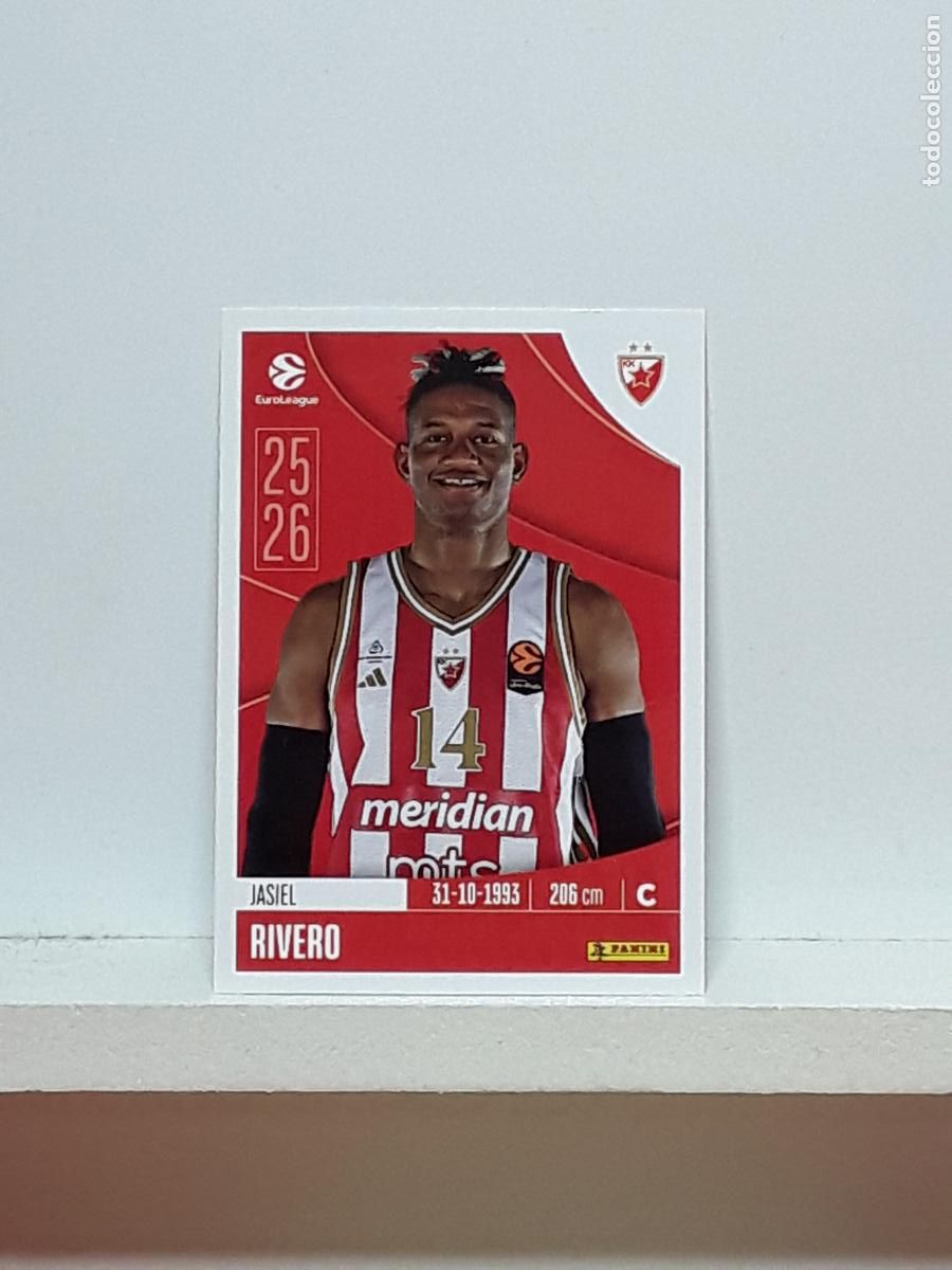 Colecionismo desportivo: EUROLIGA 2025 2026 EUROLEAGUE 25 26 CROMO PANINI BALONCESTO N 109 ESTRELLA ROJA JASIEL RIVERO