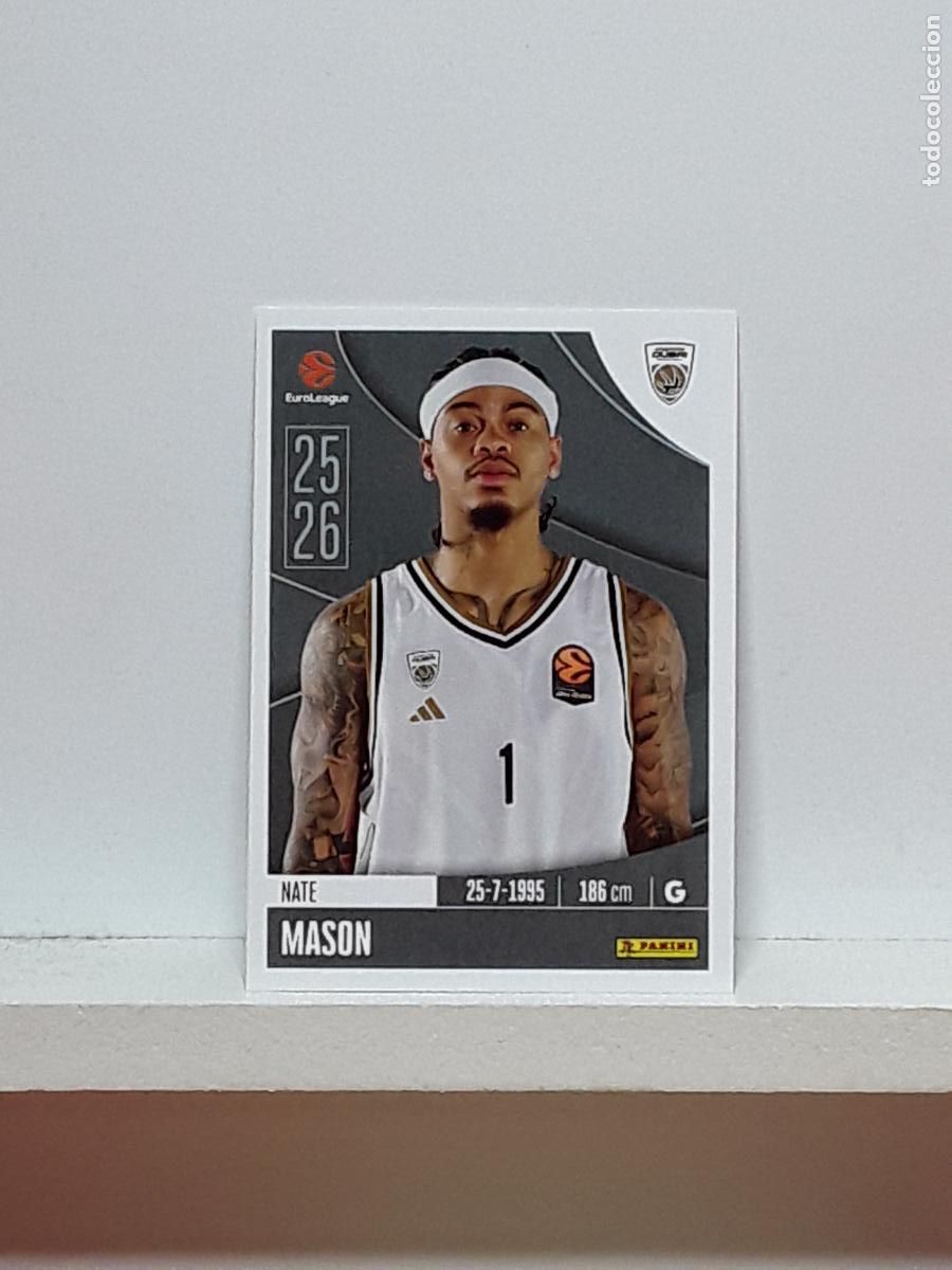 Coleccionismo deportivo: EUROLIGA 2025 2026 EUROLEAGUE 25 26 CROMO PANINI BALONCESTO N 114 DUBAI NATE MASON