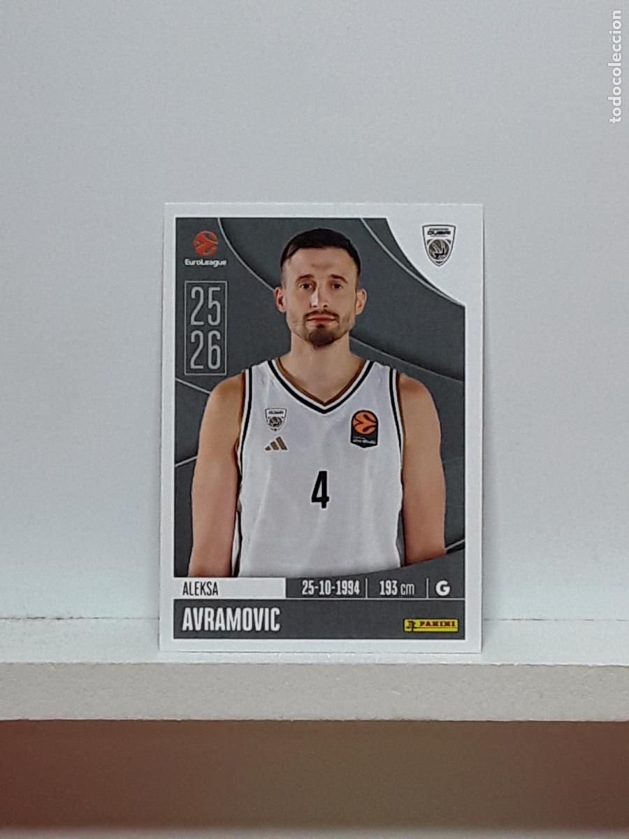 Coleccionismo deportivo: EUROLIGA 2025 2026 EUROLEAGUE 25 26 CROMO PANINI BALONCESTO N 115 DUBAI ALEKSA AVRAMOVIC