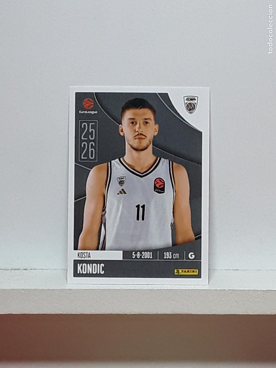 Coleccionismo deportivo: EUROLIGA 2025 2026 EUROLEAGUE 25 26 CROMO PANINI BALONCESTO N 117 DUBAI KOSTA KONDIC