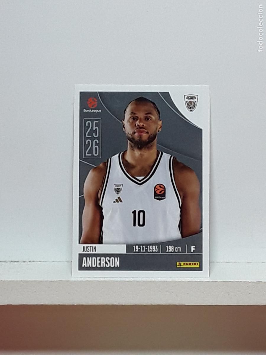 Colecionismo desportivo: EUROLIGA 2025 2026 EUROLEAGUE 25 26 CROMO PANINI BALONCESTO N 124 DUBAI JUSTIN ANDERSON