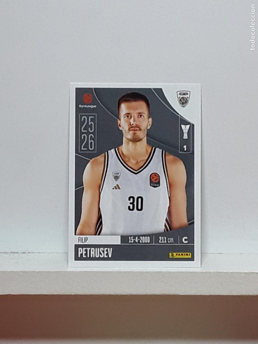 Colecionismo desportivo: EUROLIGA 2025 2026 EUROLEAGUE 25 26 CROMO PANINI BALONCESTO N 127 DUBAI FILIP PETRUSEV
