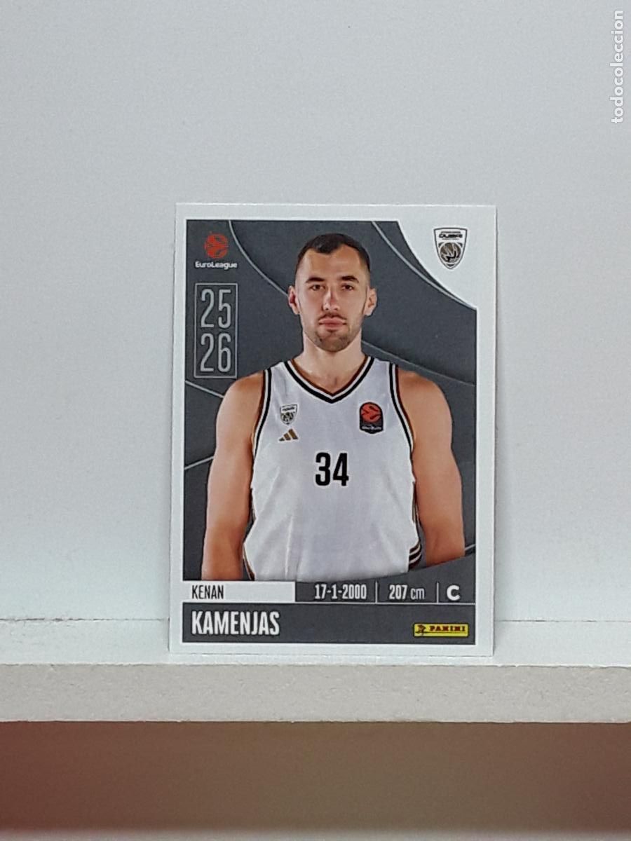Colecionismo desportivo: EUROLIGA 2025 2026 EUROLEAGUE 25 26 CROMO PANINI BALONCESTO N 128 DUBAI KENAN KAMENJAS