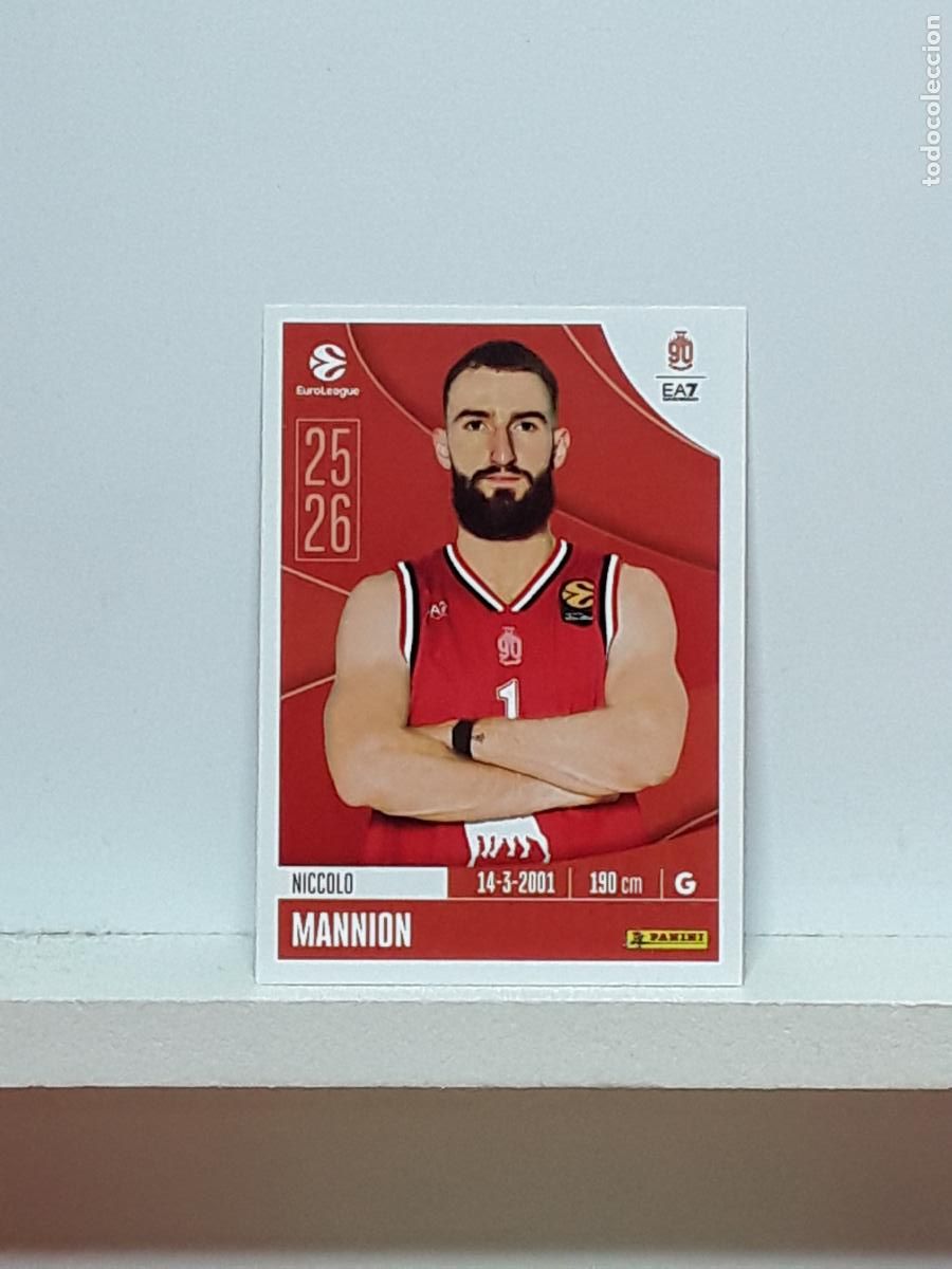Coleccionismo deportivo: EUROLIGA 2025 2026 EUROLEAGUE 25 26 CROMO PANINI BALONCESTO N 131 OLIMPIA MILANO NICCOLO MANNION