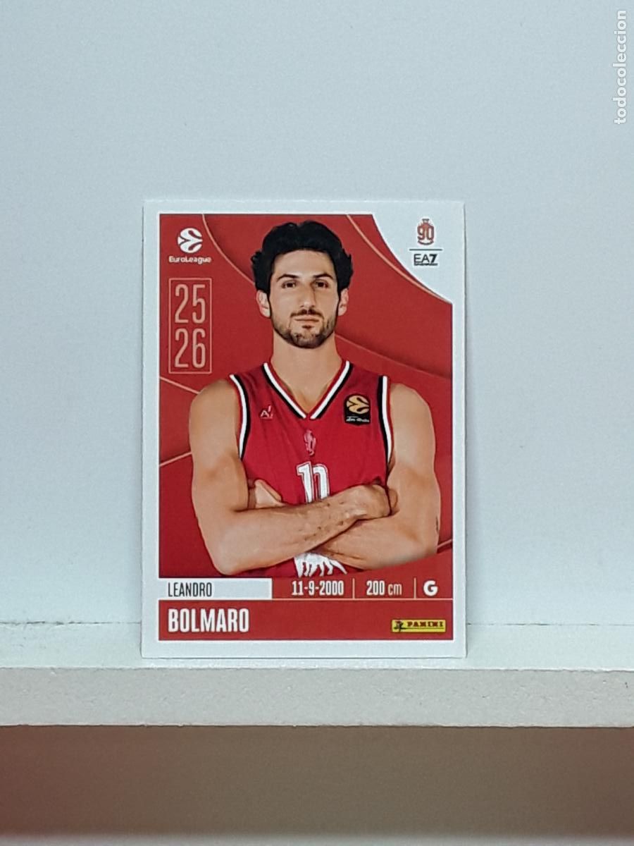 Colecionismo desportivo: EUROLIGA 2025 2026 EUROLEAGUE 25 26 CROMO PANINI BALONCESTO N 135 OLIMPIA MILANO LEANDRO BOLMARO