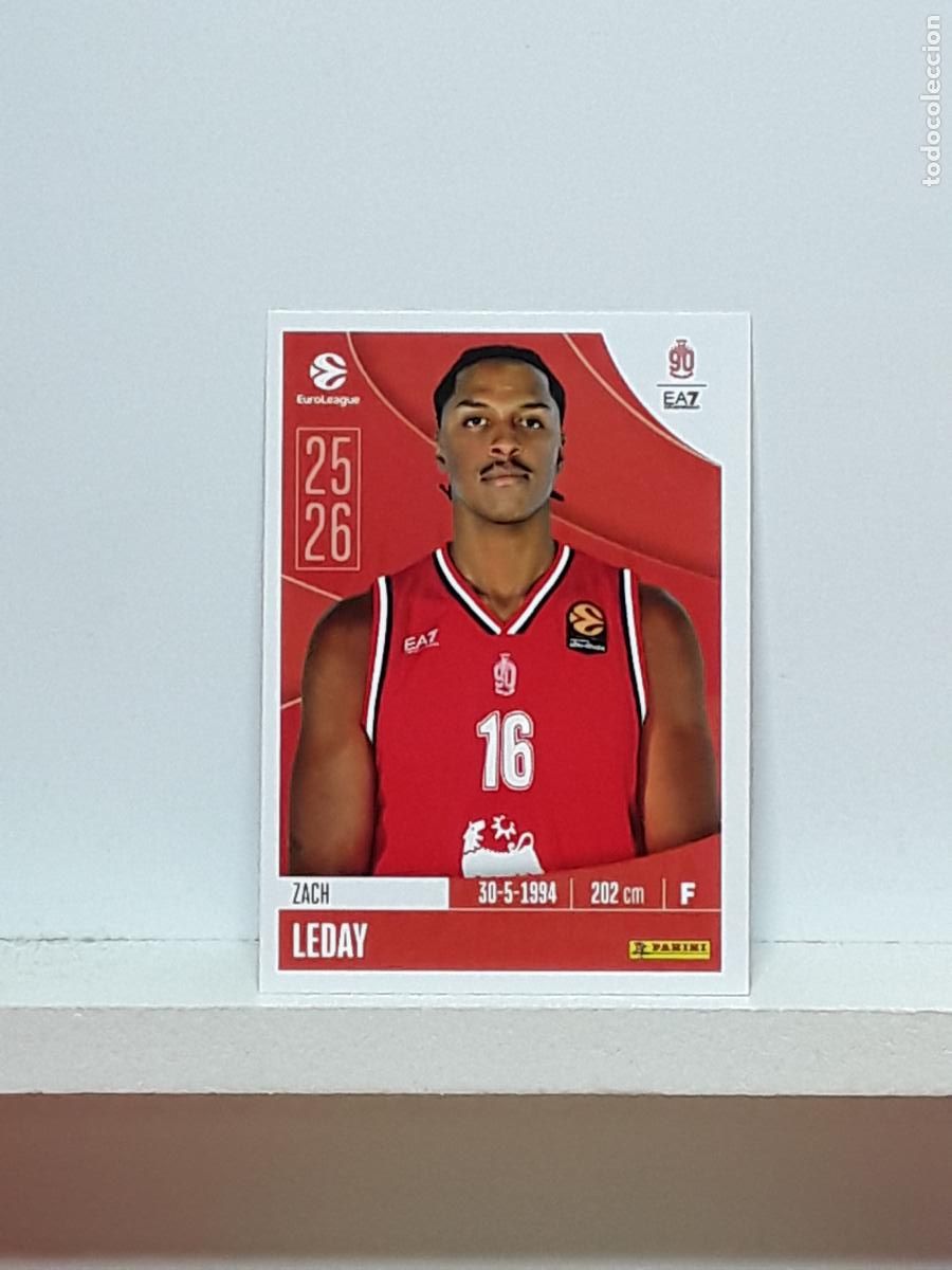 Colecionismo desportivo: EUROLIGA 2025 2026 EUROLEAGUE 25 26 CROMO PANINI BALONCESTO N 138 OLIMPIA MILANO ZACH LEDAY