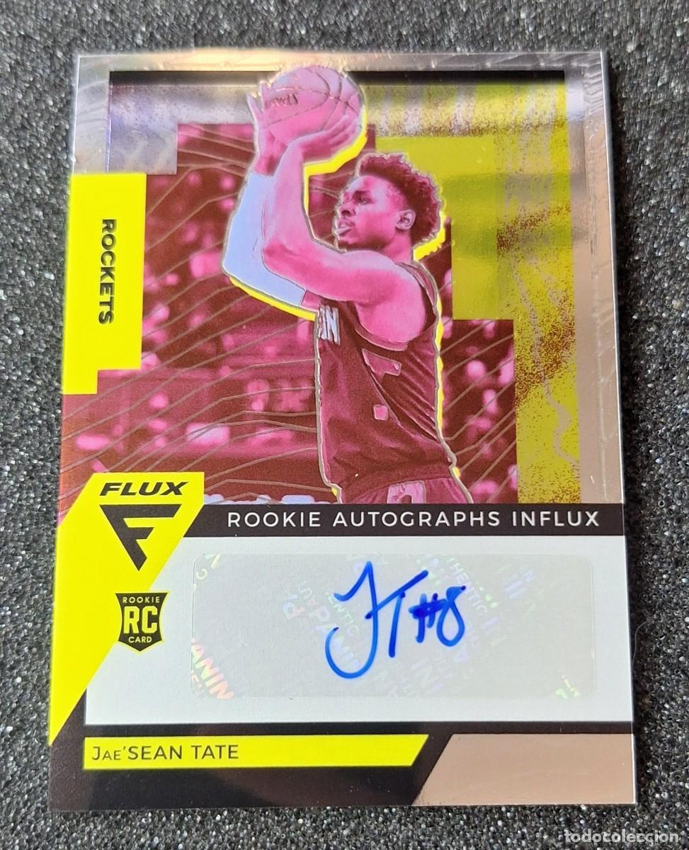 Colecionismo desportivo: Jae&acute;Sean Tate Houston Rockets Panini Flux Basketball Rookie Autographs Influx RC Auto