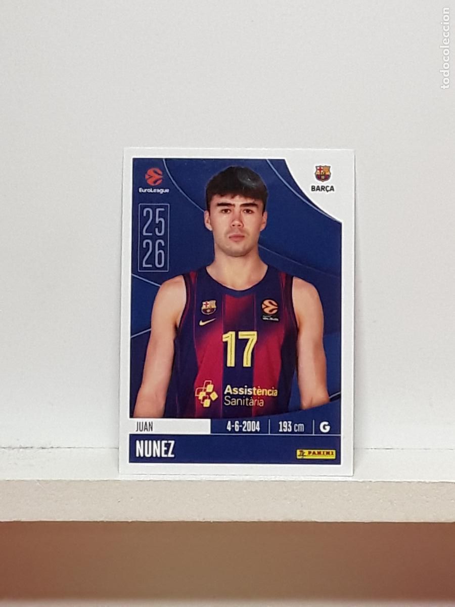 Collectionnisme sportif: EUROLIGA 2025 2026 EUROLEAGUE 25 26 CROMO PANINI BALONCESTO N 152 BARCELONA JUAN NU&Ntilde;EZ NUNEZ