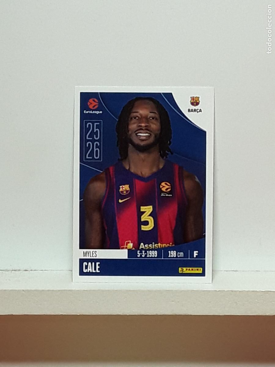 Collectionnisme sportif: EUROLIGA 2025 2026 EUROLEAGUE 25 26 CROMO PANINI BALONCESTO N 154 BARCELONA MYLES CALE