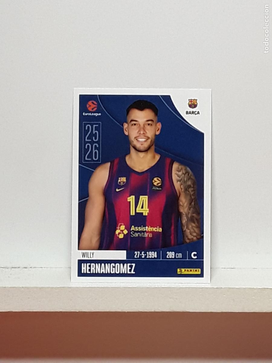 Collectionnisme sportif: EUROLIGA 2025 2026 EUROLEAGUE 25 26 CROMO PANINI BALONCESTO N 159 BARCELONA WILLY HERNANGOMEZ