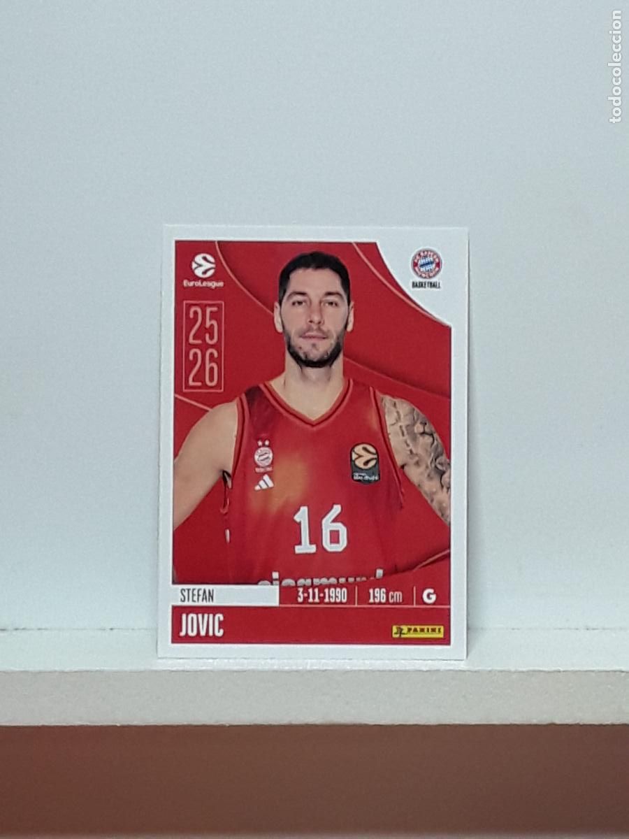 Collectionnisme sportif: EUROLIGA 2025 2026 EUROLEAGUE 25 26 CROMO PANINI BALONCESTO N 168 BAYERN MUNCHEN STEFAN JOVIC