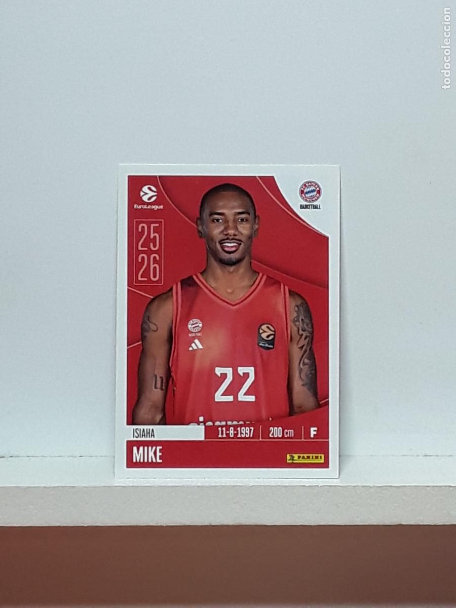 Collectionnisme sportif: EUROLIGA 2025 2026 EUROLEAGUE 25 26 CROMO PANINI BALONCESTO N 175 BAYERN MUNCHEN ISIAHA MIKE