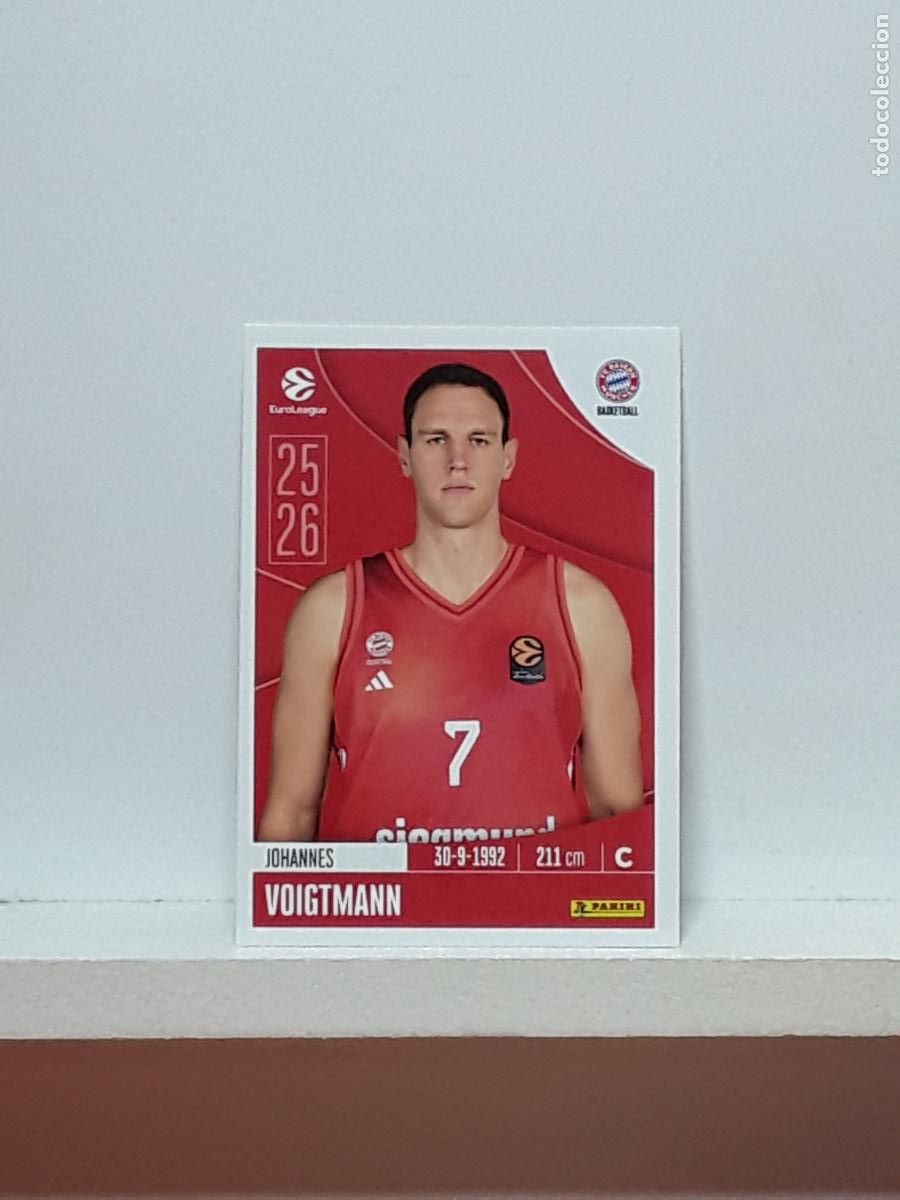 Collectionnisme sportif: EUROLIGA 2025 2026 EUROLEAGUE 25 26 CROMO PANINI BALONCESTO N 176 BAYERN MUNCHEN JOHANNES VOIGTMANN