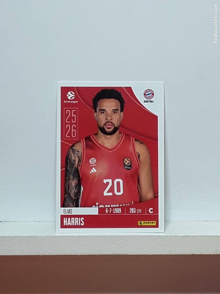 Collectionnisme sportif: EUROLIGA 2025 2026 EUROLEAGUE 25 26 CROMO PANINI BALONCESTO N 177 BAYERN MUNCHEN ELIAS HARRIS