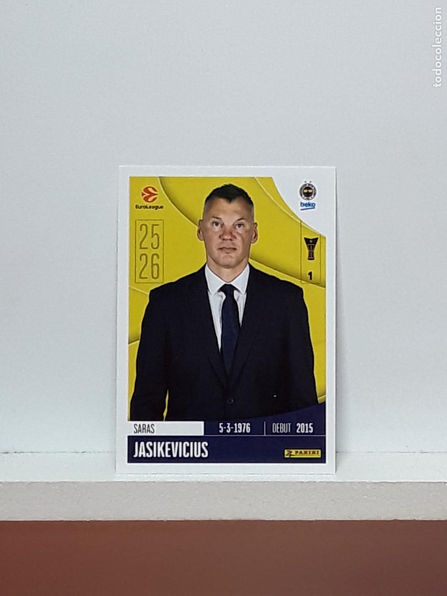 Collectionnisme sportif: EUROLIGA 2025 2026 EUROLEAGUE 25 26 CROMO PANINI BALONCESTO N 181 FENERBAHCE SARAS JASIKEVICIUS