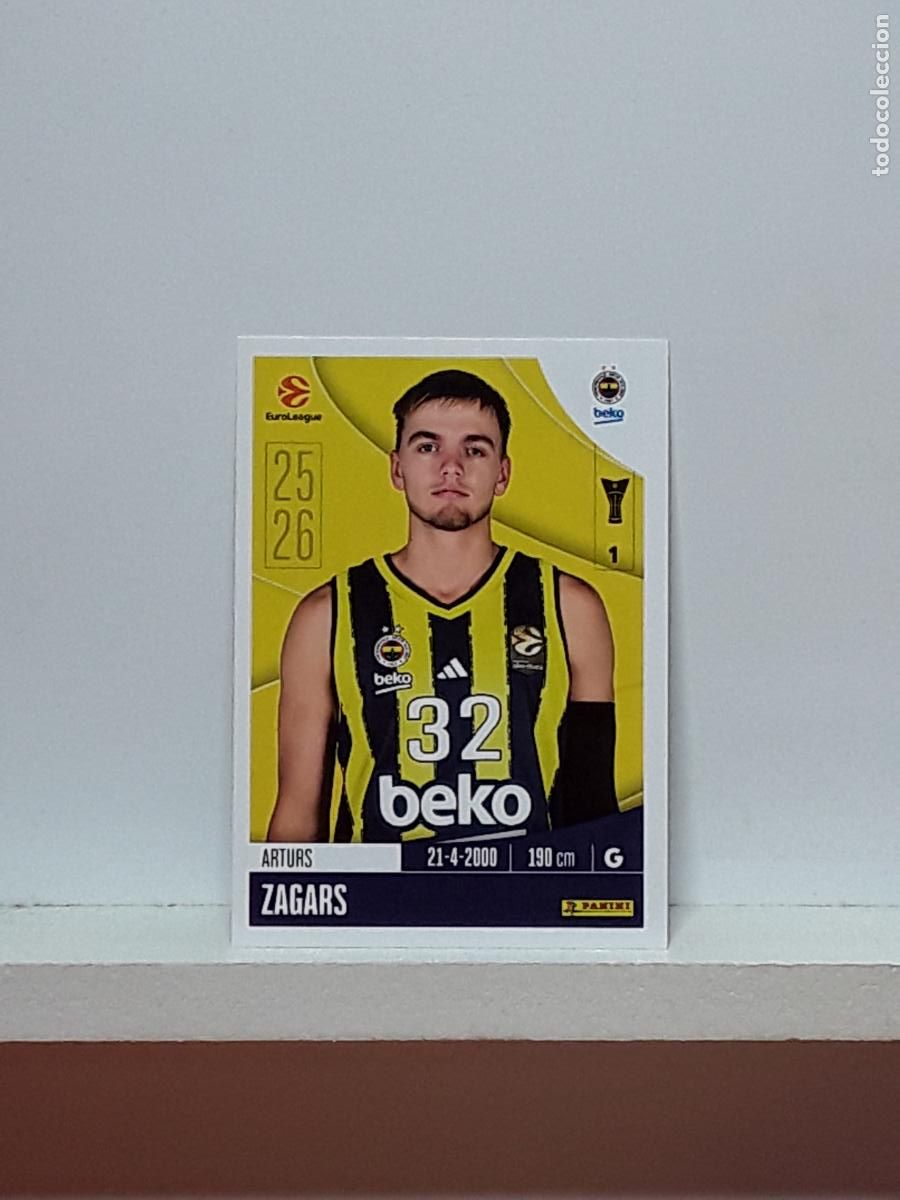 Collectionnisme sportif: EUROLIGA 2025 2026 EUROLEAGUE 25 26 CROMO PANINI BALONCESTO N 188 FENERBAHCE ARTURS ZAGARS