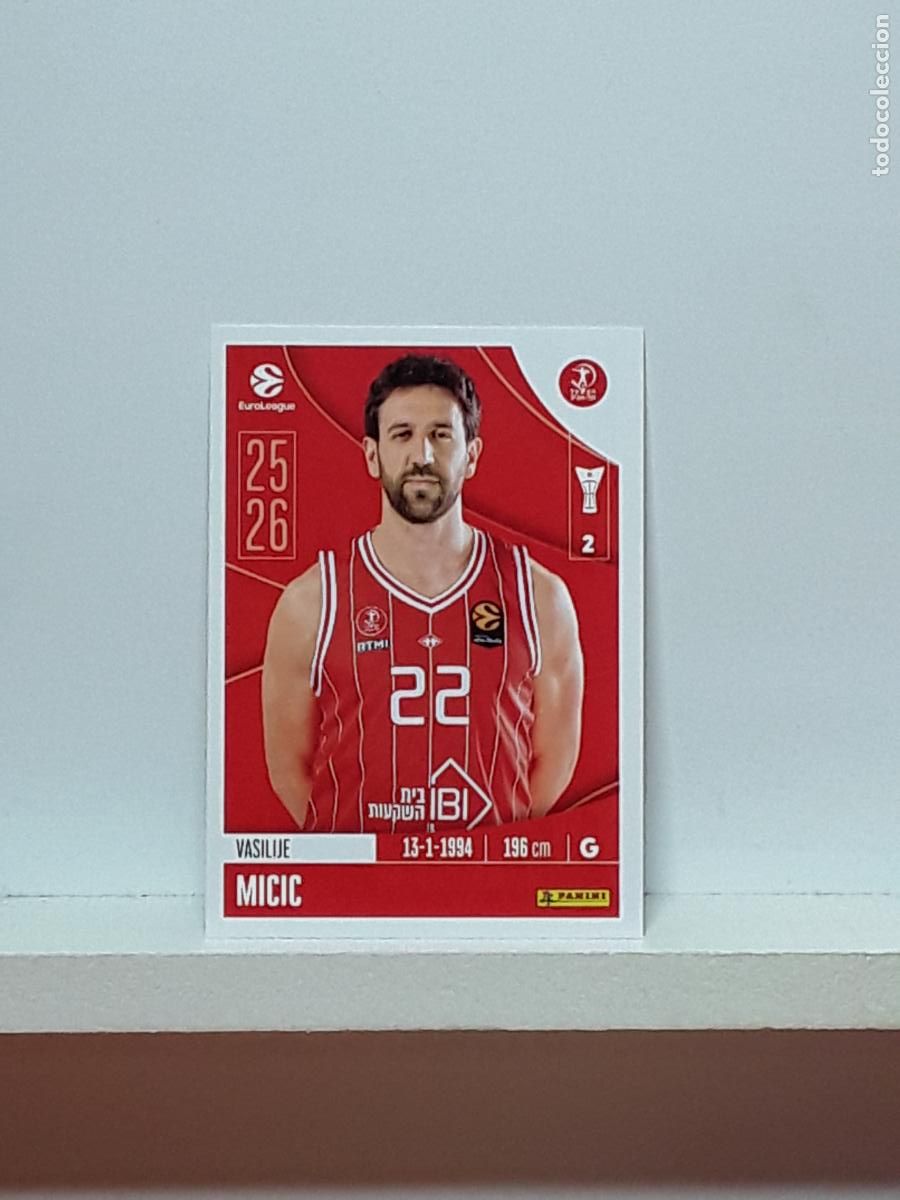 Collectionnisme sportif: EUROLIGA 2025 2026 EUROLEAGUE 25 26 CROMO PANINI BALONCESTO N 205 HAPOEL TEL AVIV VASILIJE MICIC