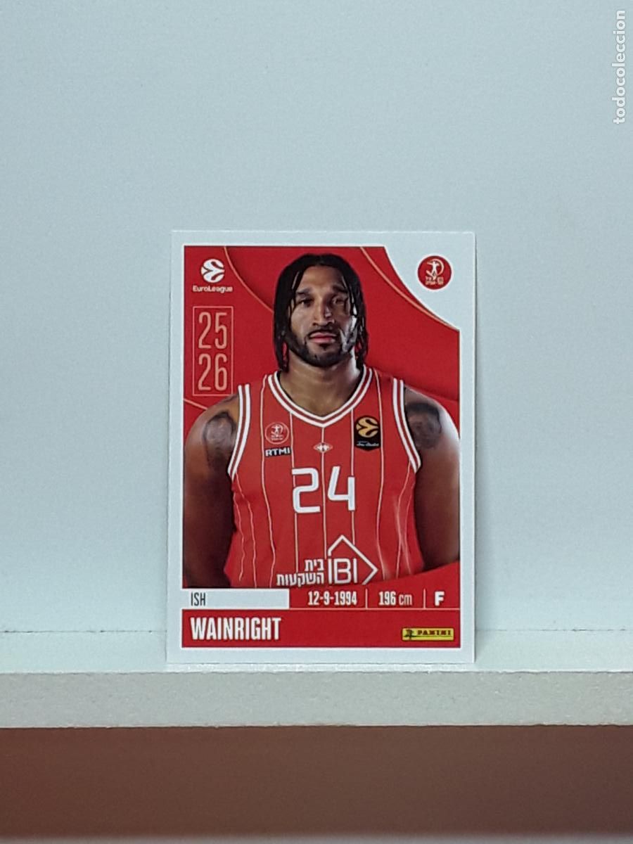 Coleccionismo deportivo: EUROLIGA 2025 2026 EUROLEAGUE 25 26 CROMO PANINI BALONCESTO N 208 HAPOEL TEL AVIV ISH WAINRIGHT