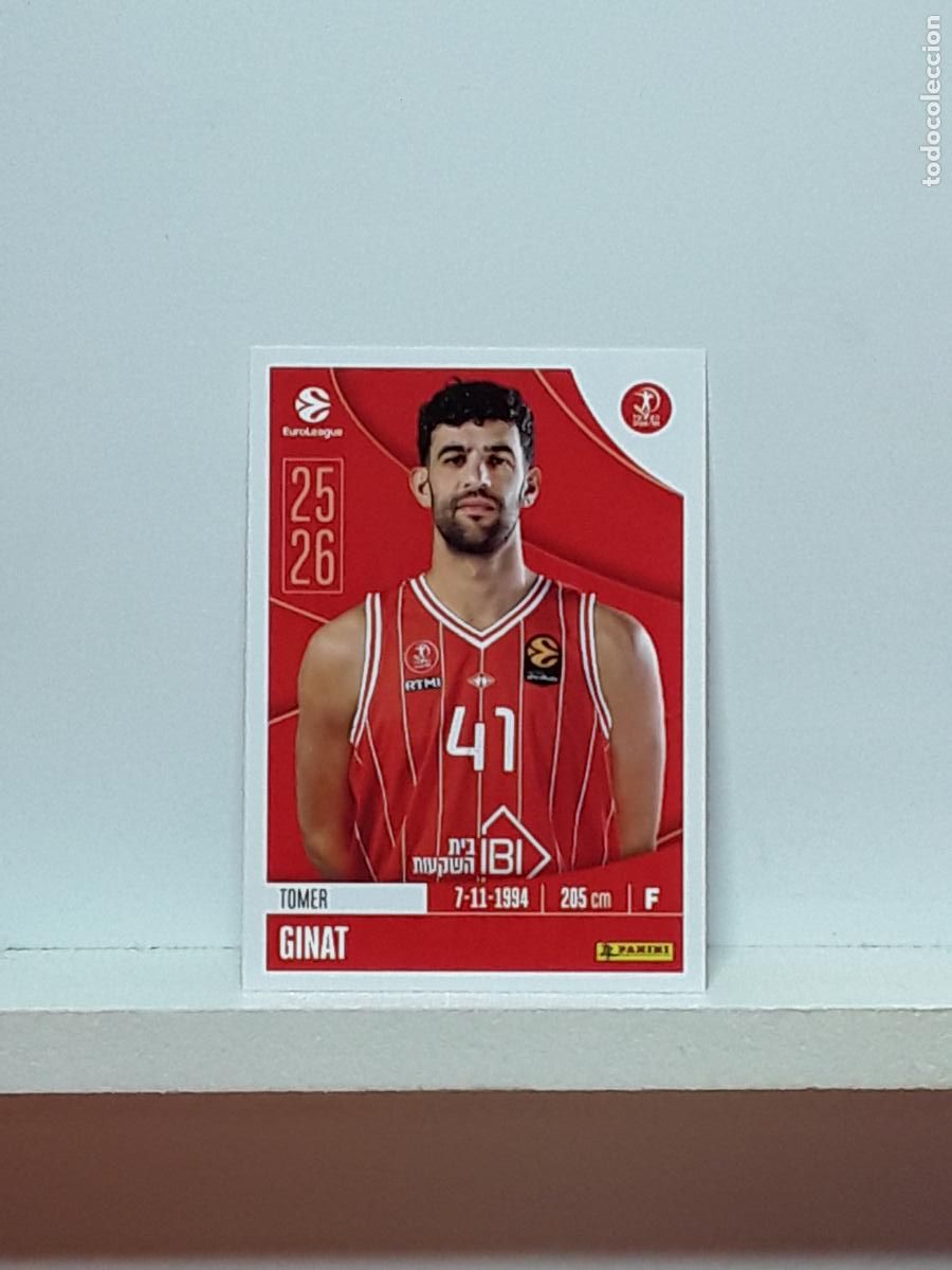 Coleccionismo deportivo: EUROLIGA 2025 2026 EUROLEAGUE 25 26 CROMO PANINI BALONCESTO N 209 HAPOEL TEL AVIV TOMER GINAT