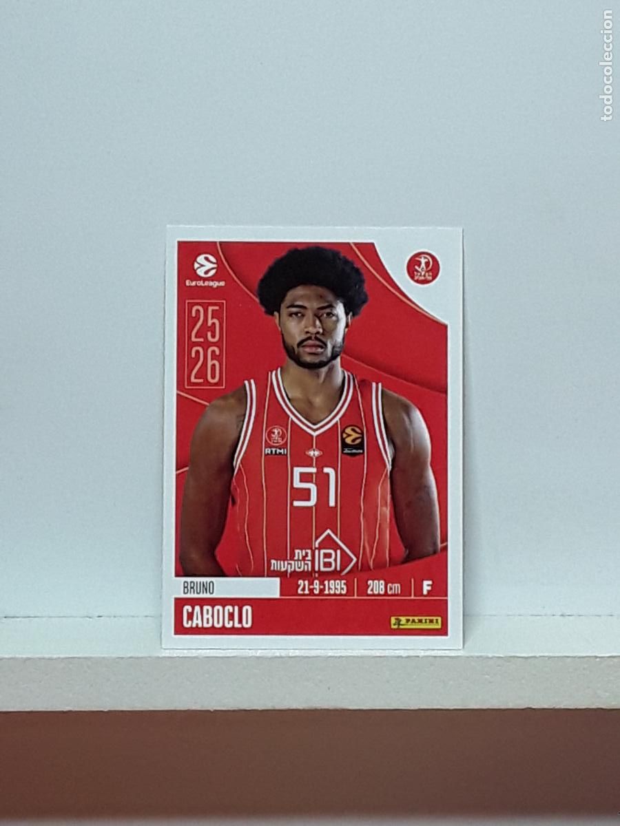 Coleccionismo deportivo: EUROLIGA 2025 2026 EUROLEAGUE 25 26 CROMO PANINI BALONCESTO N 210 HAPOEL TEL AVIV BRUNO CABOCLO