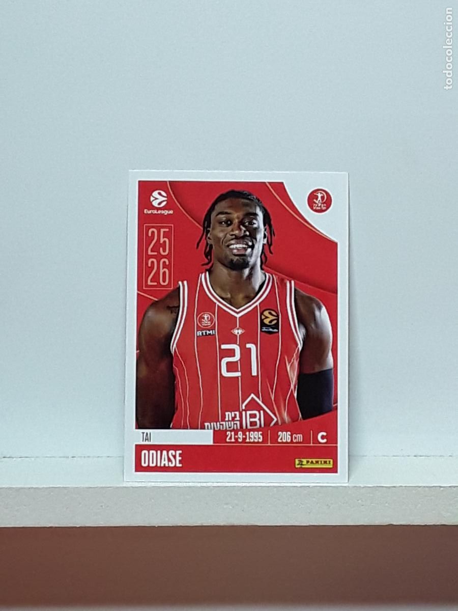 Collectionnisme sportif: EUROLIGA 2025 2026 EUROLEAGUE 25 26 CROMO PANINI BALONCESTO N 212 HAPOEL TEL AVIV TAI ODIASE