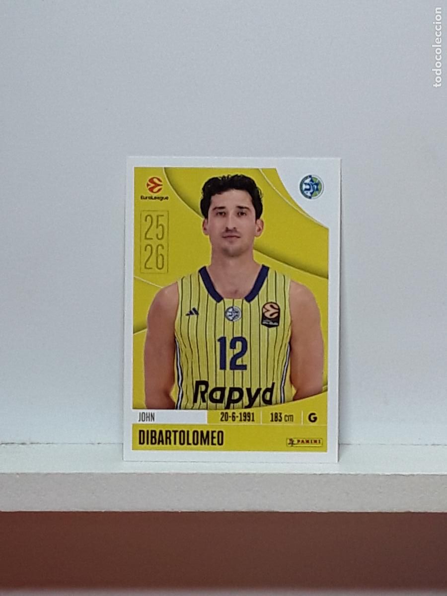 Coleccionismo deportivo: EUROLIGA 2025 2026 EUROLEAGUE 25 26 CROMO PANINI BALONCESTO N 236 MACCABI TEL AVIV JOHN DIBARTOLOMEO