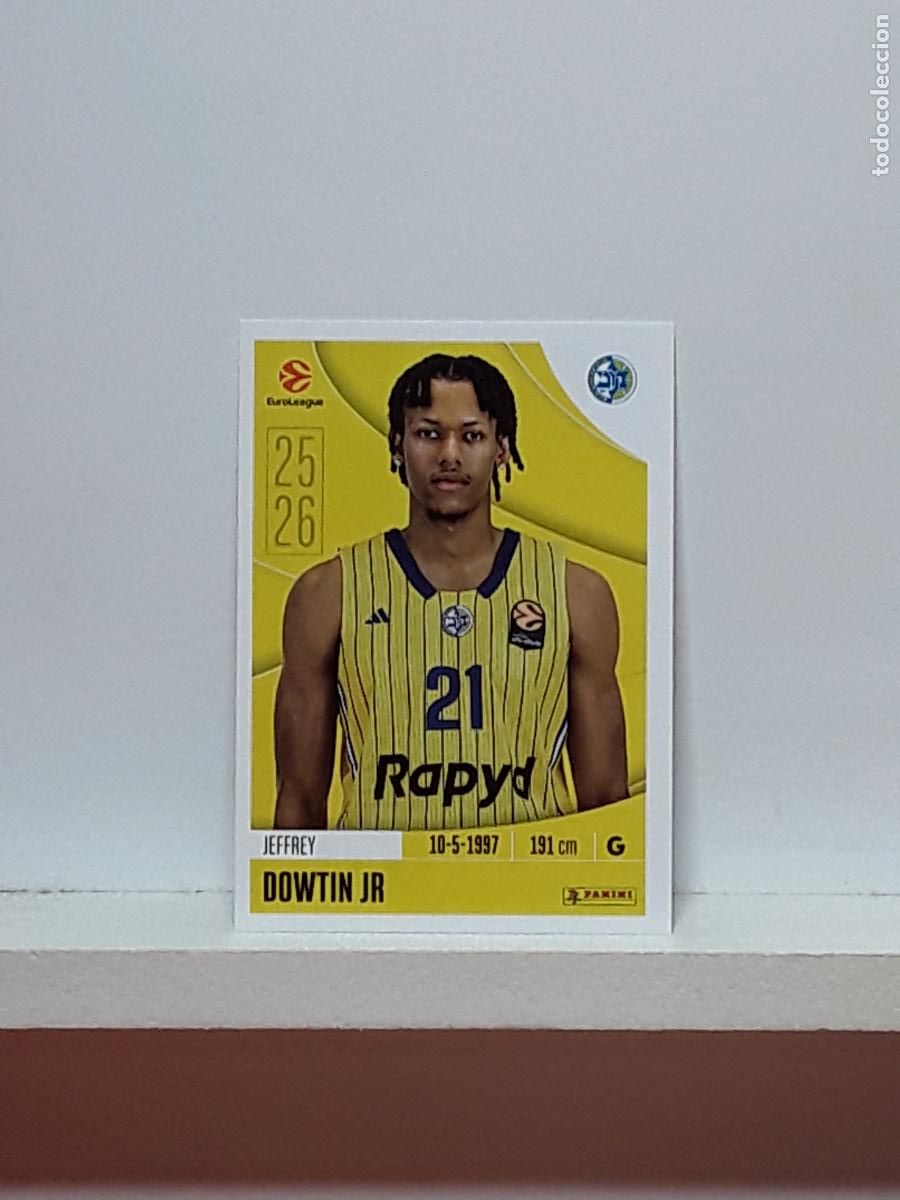Coleccionismo deportivo: EUROLIGA 2025 2026 EUROLEAGUE 25 26 CROMO PANINI BALONCESTO N 237 MACCABI TEL AVIV JEFFREY DOWTIN JR