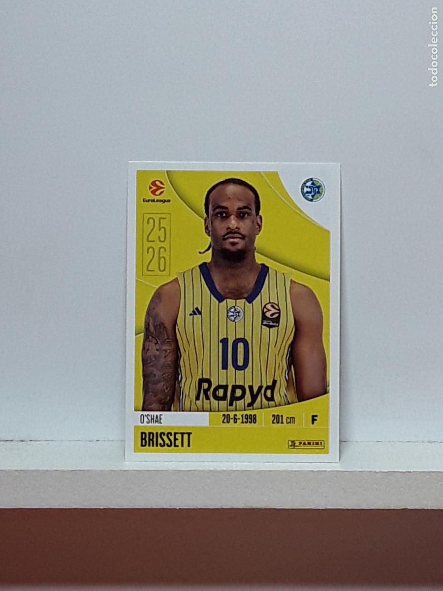 Collectionnisme sportif: EUROLIGA 2025 2026 EUROLEAGUE 25 26 CROMO PANINI BALONCESTO N 242 MACCABI TEL AVIV O'SHAE BRISSETT