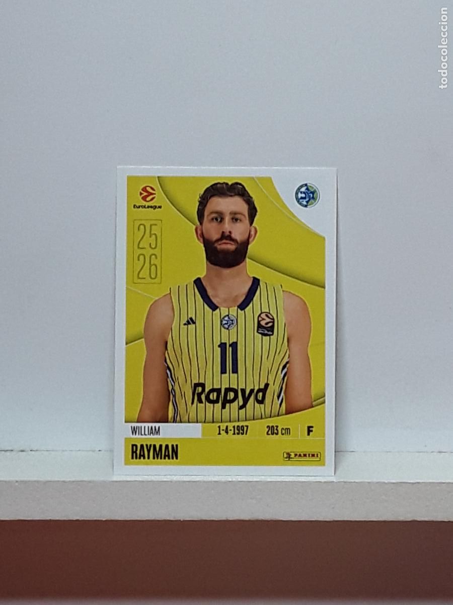Collectionnisme sportif: EUROLIGA 2025 2026 EUROLEAGUE 25 26 CROMO PANINI BALONCESTO N 243 MACCABI TEL AVIV WILLIAM RAYMAN