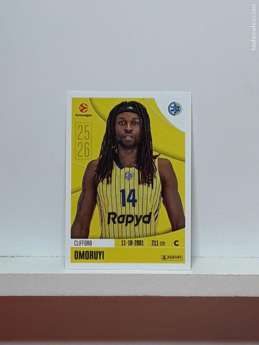 Collectionnisme sportif: EUROLIGA 2025 2026 EUROLEAGUE 25 26 CROMO PANINI BALONCESTO N 247 MACCABI TEL AVIV CLIFFORD OMORUYI