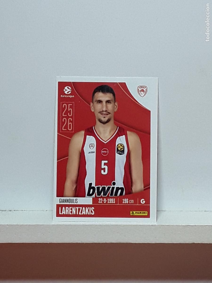 Coleccionismo deportivo: EUROLIGA 2025 2026 EUROLEAGUE 25 26 CROMO PANINI BALONCESTO N 253 OLYMPIACOS GIANNOULIS LARENTZAKIS