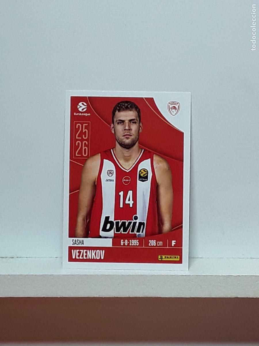 Coleccionismo deportivo: EUROLIGA 2025 2026 EUROLEAGUE 25 26 CROMO PANINI BALONCESTO N 258 OLYMPIACOS SASHA VEZENKOV
